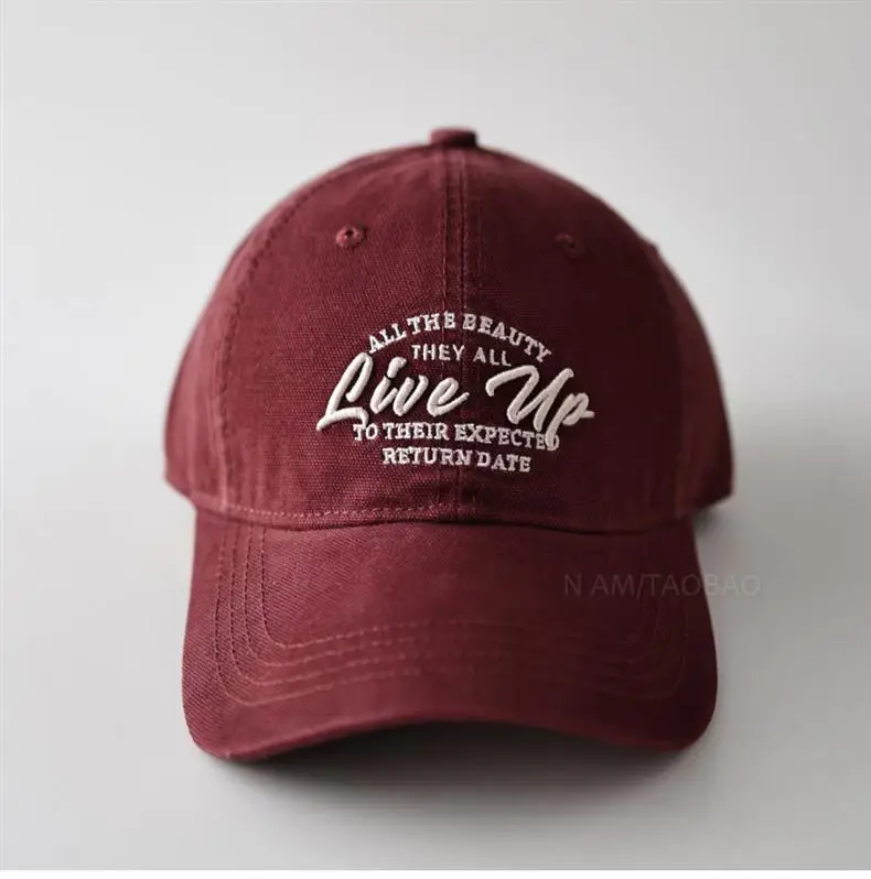 Brown Three-Dimensional Letter Embroidered Baseball Cap — feature 8