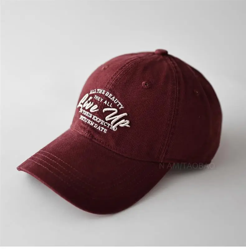 Brown Three-Dimensional Letter Embroidered Baseball Cap — feature 9