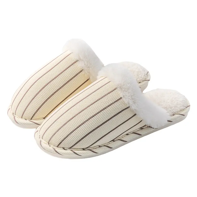 Cotton Warm Plush Slippers for Women Winter