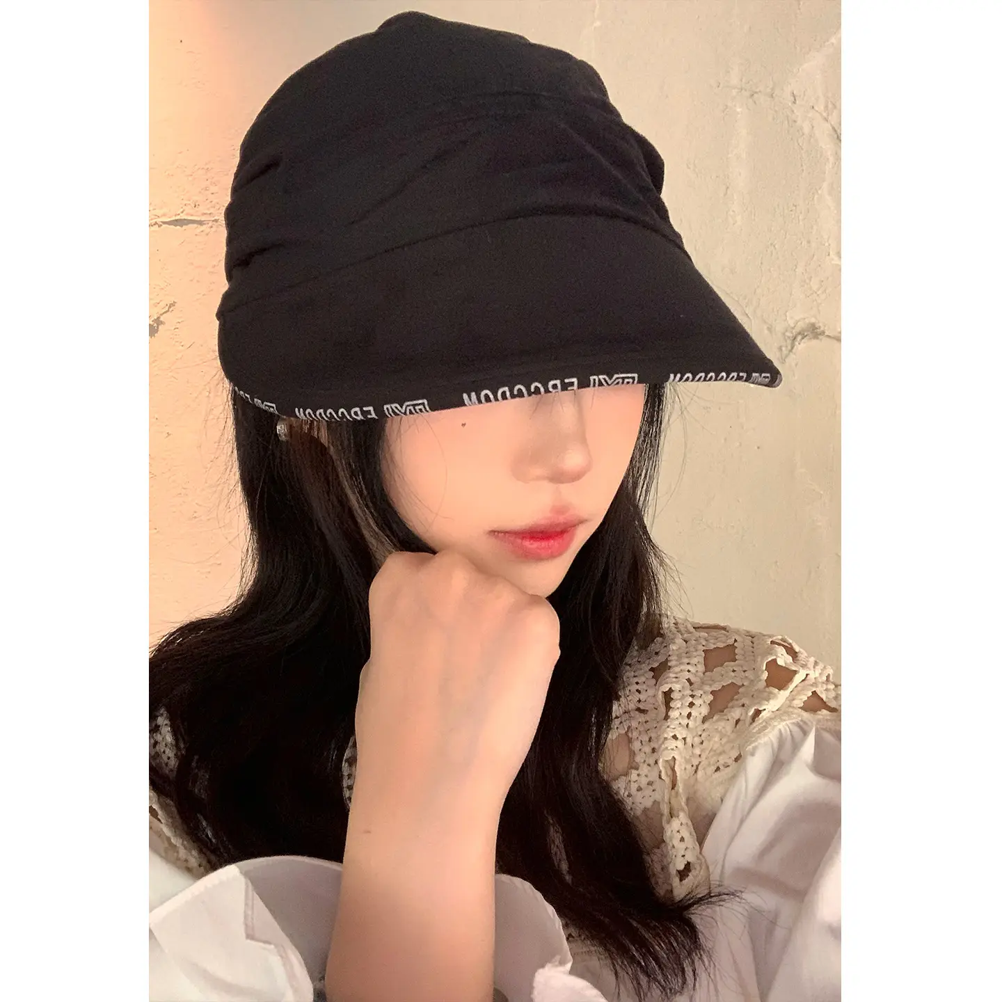 Black Velvet Turban Hat for Women Early Autumn - Image 5