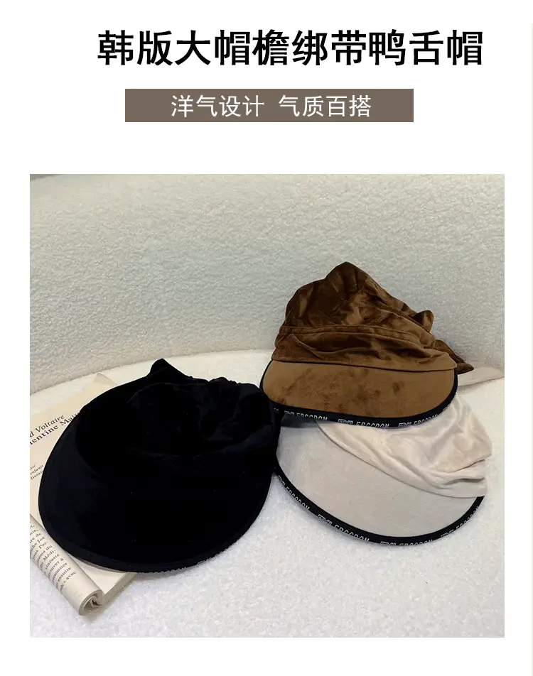 Black Velvet Turban Hat for Women Early Autumn — feature 6