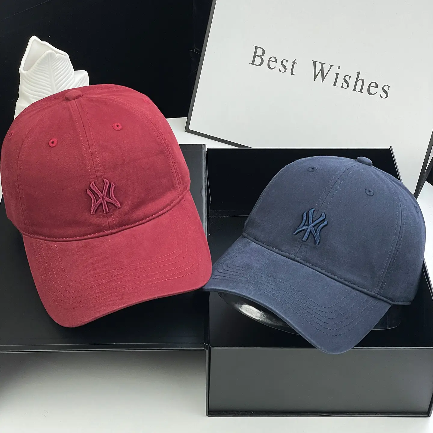 2025 Spring Cap Women Red Blue Embroidered Baseball Cap - Image 12