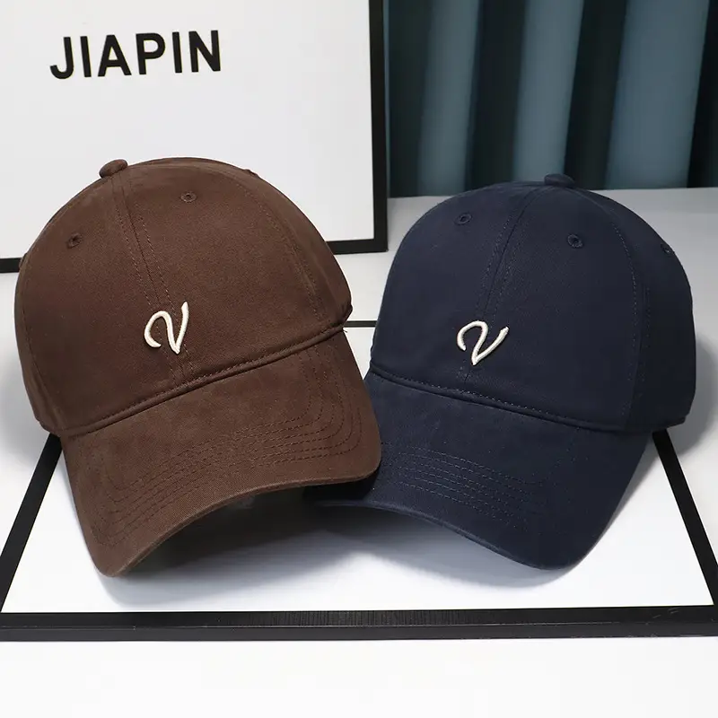 Women Beige Letter Embroidered Baseball Cap Spring Autumn