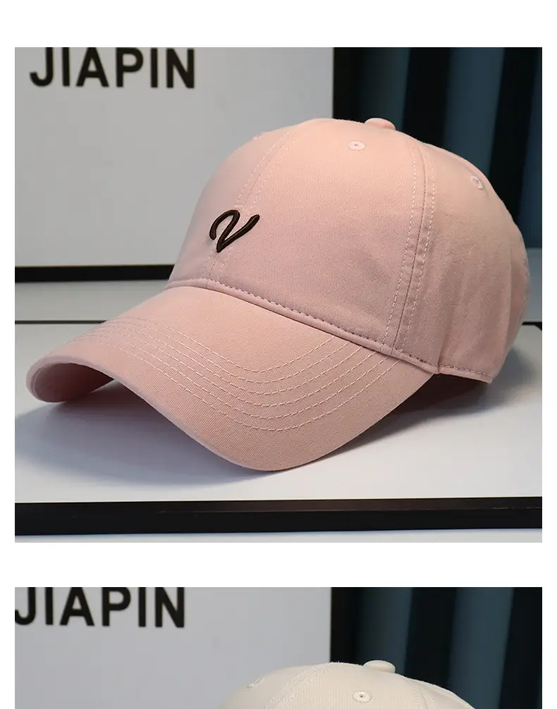 Women Beige Letter Embroidered Baseball Cap Spring Autumn — feature 11