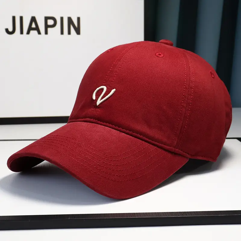 Women Beige Letter Embroidered Baseball Cap Spring Autumn