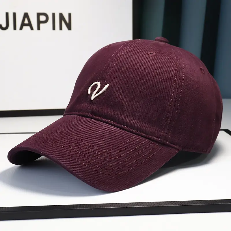Women Beige Letter Embroidered Baseball Cap Spring Autumn