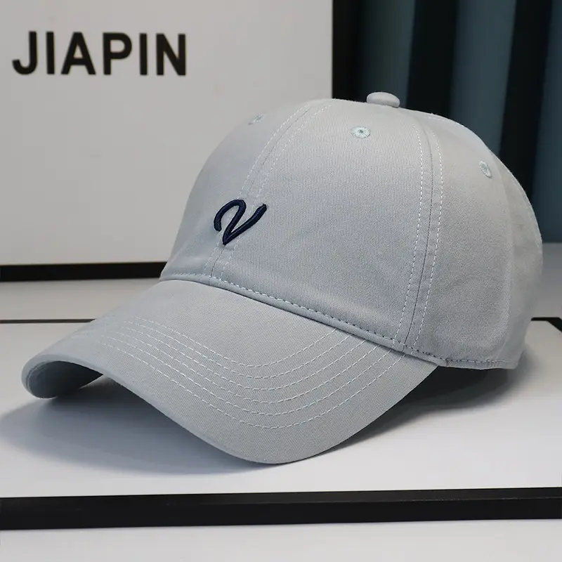 Women Beige Letter Embroidered Baseball Cap Spring Autumn