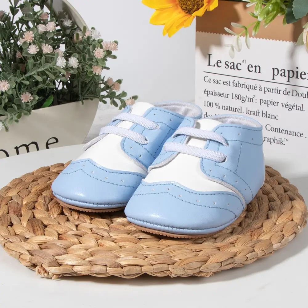 Baby Soft Rubber Toddler Shoes Blue White Anti-Slip — feature 3
