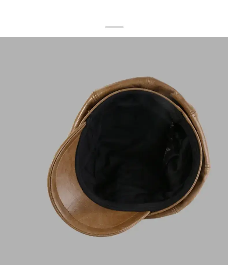 British Style Pu Leather Cap for Women Autumn Winter — feature 8