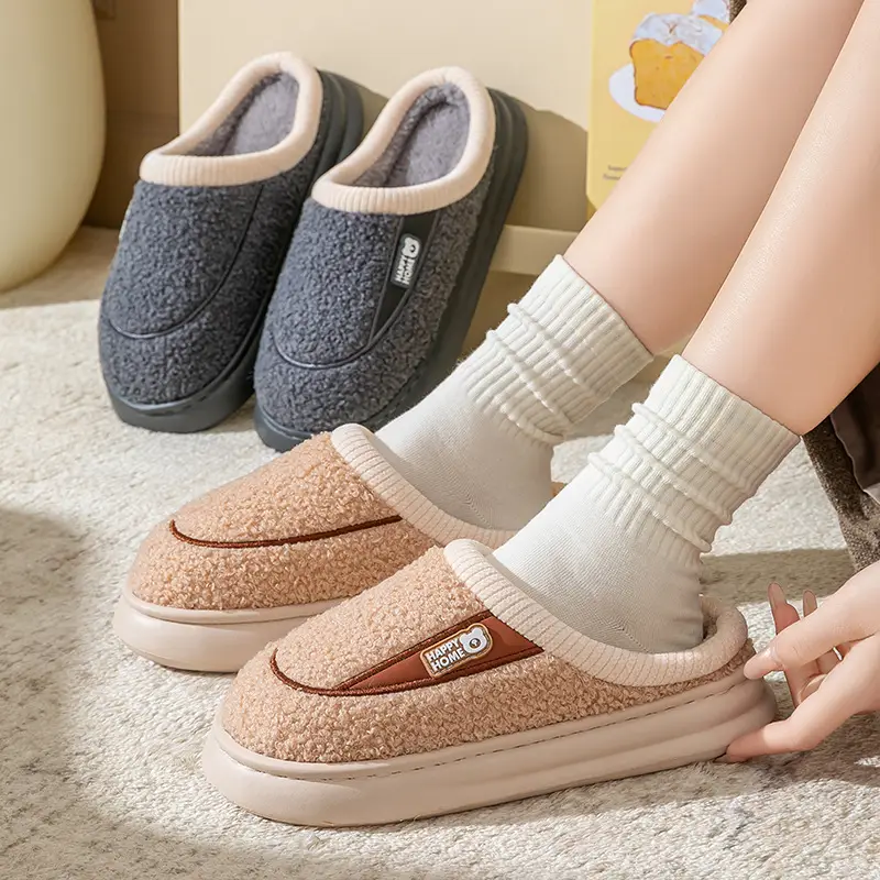 Pink Fleece Lined Maternity Slippers for Women - Image 7