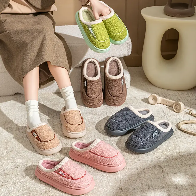 Pink Fleece Lined Maternity Slippers for Women - Image 8
