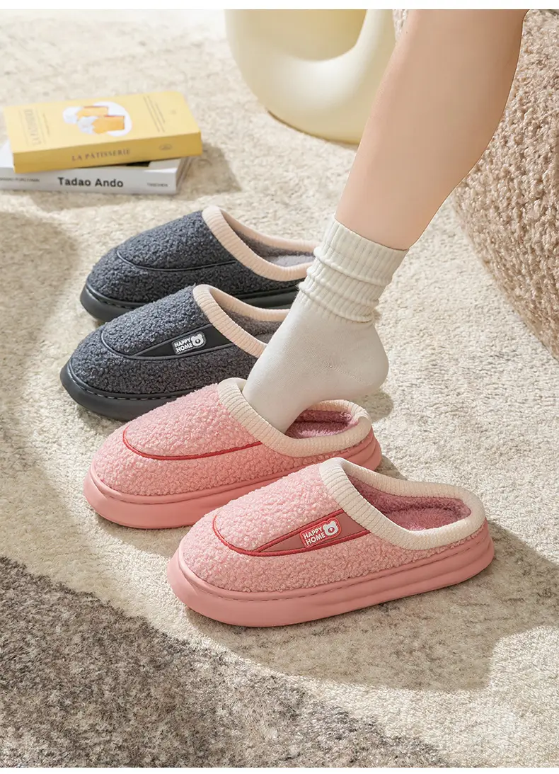 Pink Fleece Lined Maternity Slippers for Women — feature 15