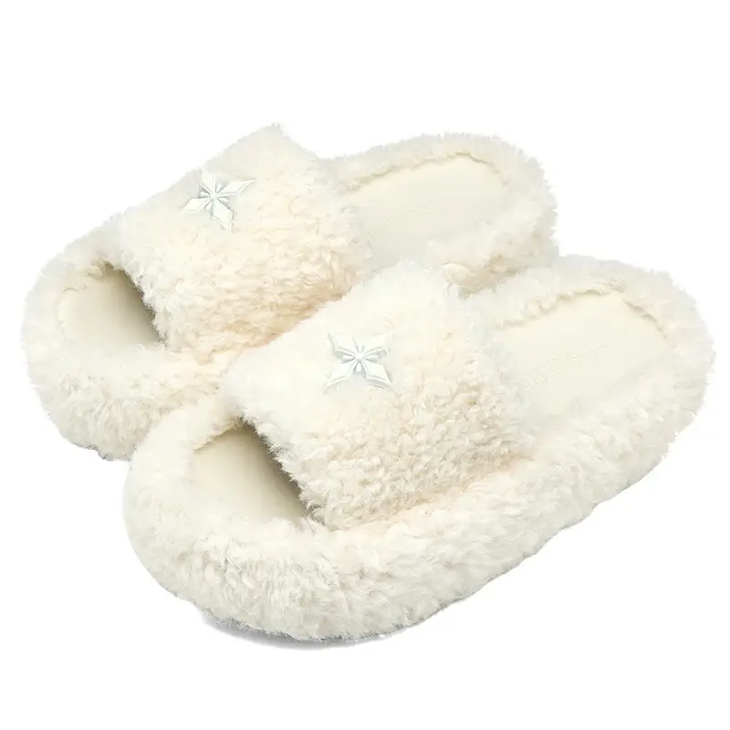 Women's Furry Plush Slippers Winter Indoor Shoes - Image 8