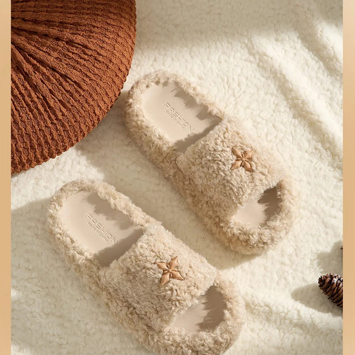 Women's Furry Plush Slippers Winter Indoor Shoes — feature 14