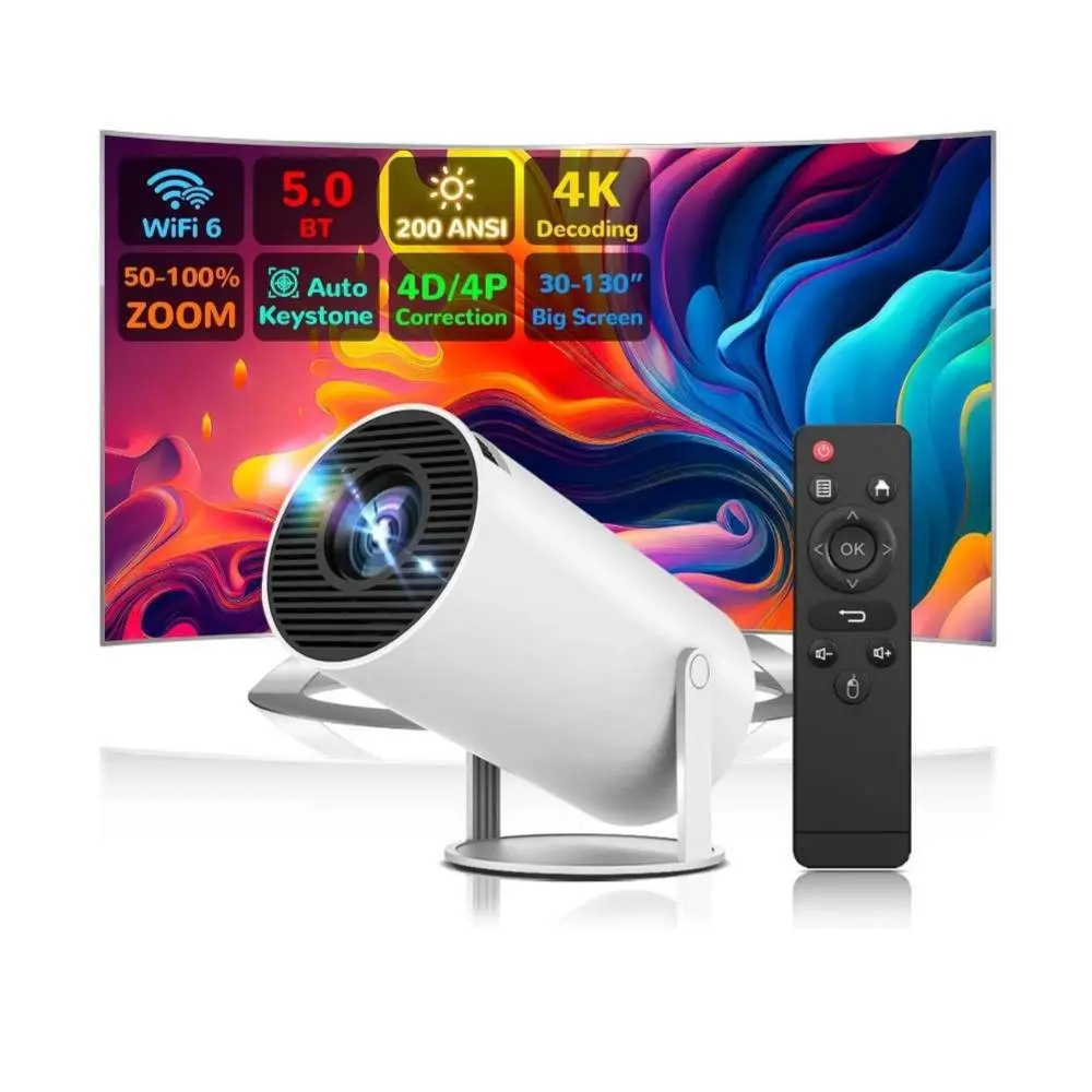 Cross-Border Popular Product Hy300 Gimbal Projector 4K Home Theater Ultra-High-Definition Wall Projection Portable Projector — feature 4