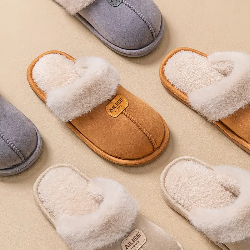 Women's Cotton Slippers Warm Plush Autumn Winter 2025
