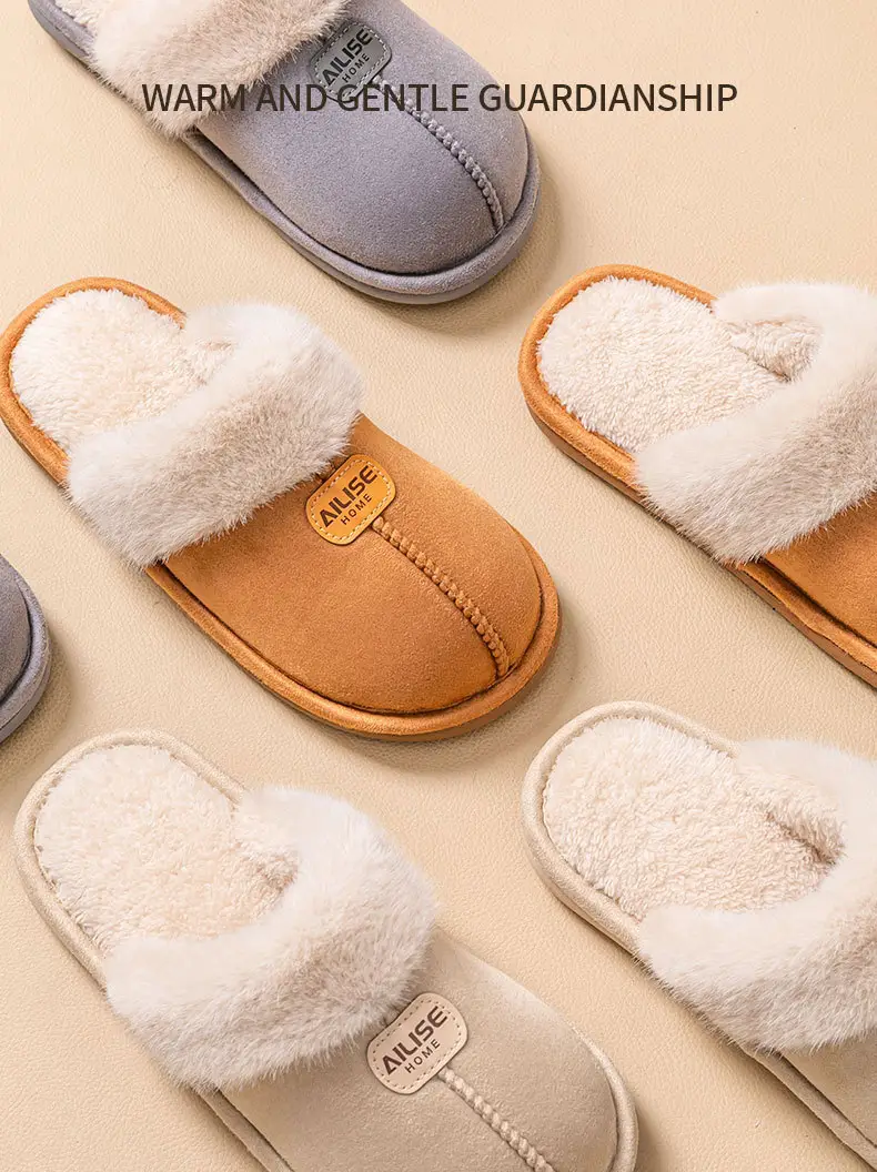 Women's Cotton Slippers Warm Plush Autumn Winter 2025 — feature 6