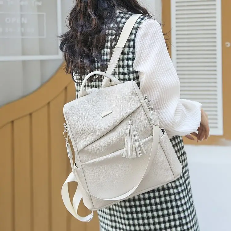 Light Blue Korean Style Anti-Theft Cross-Border Backpack - Image 7