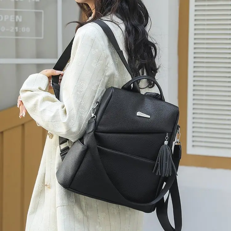 Light Blue Korean Style Anti-Theft Cross-Border Backpack - Image 8