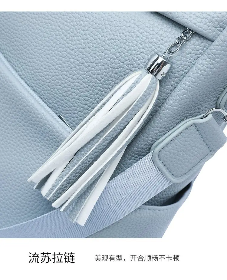 Light Blue Korean Style Anti-Theft Cross-Border Backpack — feature 13