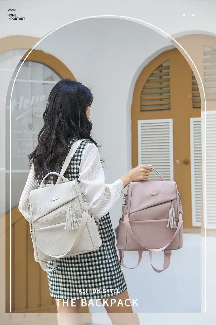 Light Blue Korean Style Anti-Theft Cross-Border Backpack — feature 22