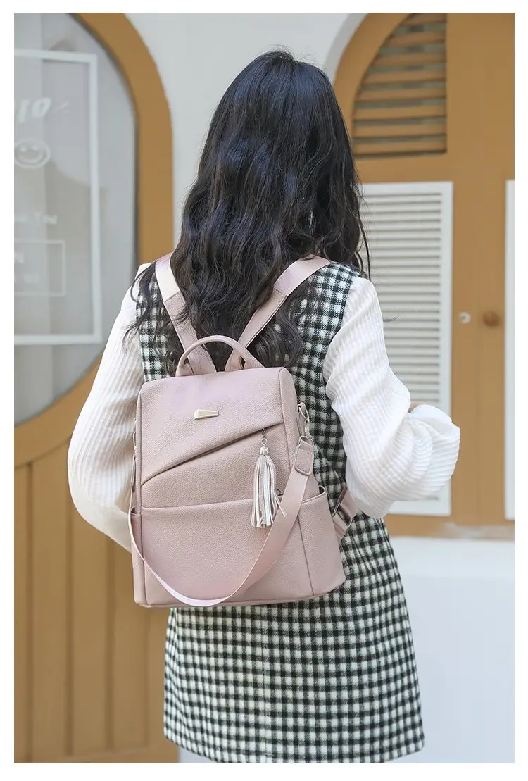 Light Blue Korean Style Anti-Theft Cross-Border Backpack — feature 25