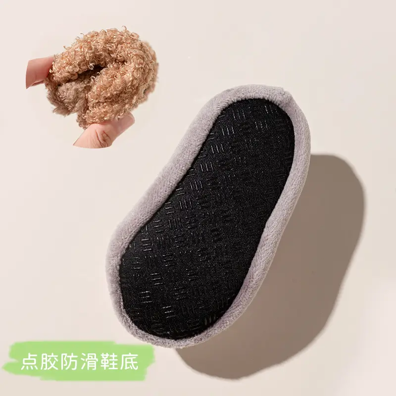 2025 New Baby Non-Slip Floor Socks Autumn Winter Infant Cartoon Silver Fox Velvet Toddler Socks Children's Home Soft-Soled Shoes - Image 8