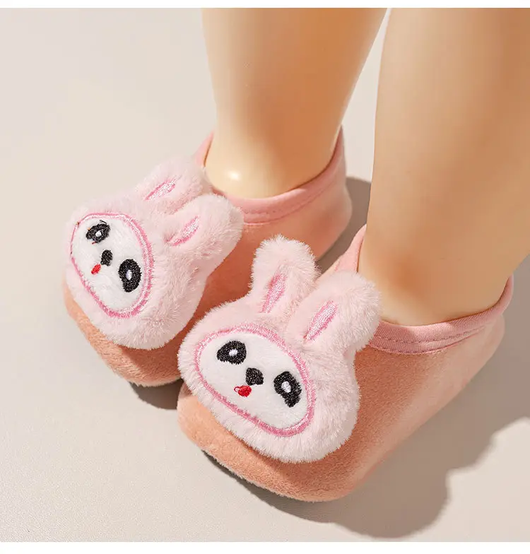 2025 New Baby Non-Slip Floor Socks Autumn Winter Infant Cartoon Silver Fox Velvet Toddler Socks Children's Home Soft-Soled Shoes β feature 17