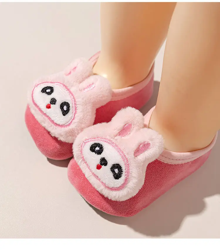 2025 New Baby Non-Slip Floor Socks Autumn Winter Infant Cartoon Silver Fox Velvet Toddler Socks Children's Home Soft-Soled Shoes β feature 18