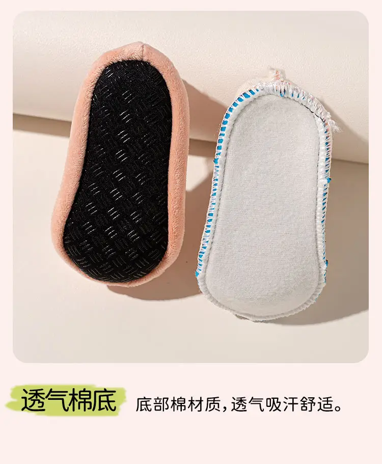 2025 New Baby Non-Slip Floor Socks Autumn Winter Infant Cartoon Silver Fox Velvet Toddler Socks Children's Home Soft-Soled Shoes β feature 7
