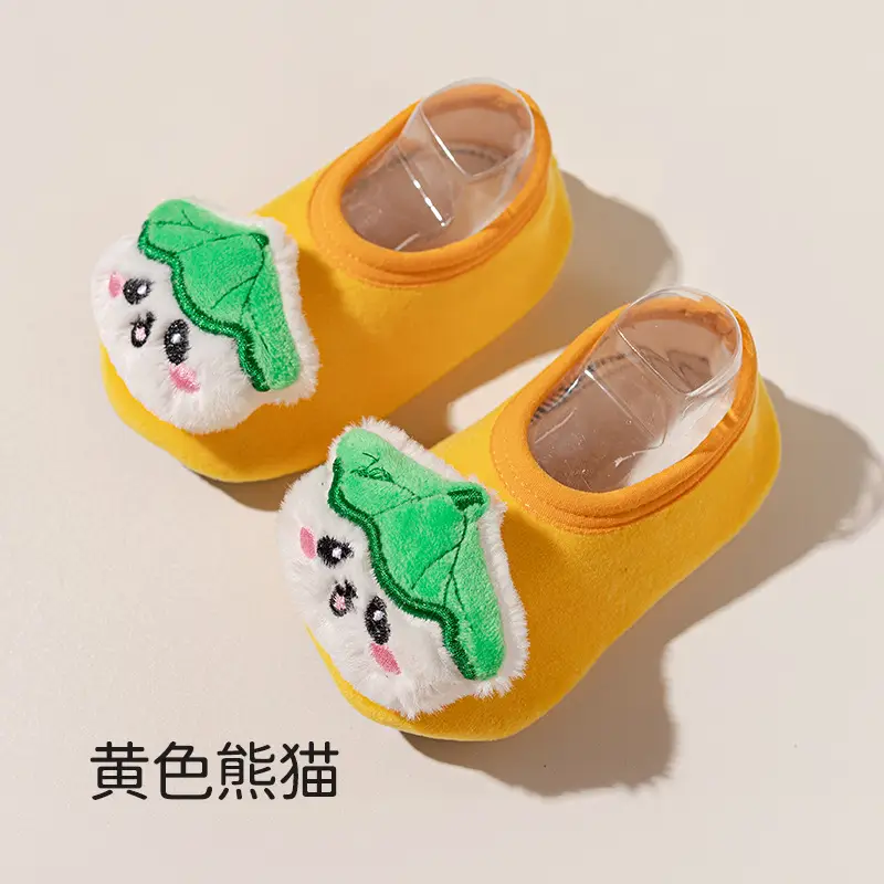 2025 New Baby Non-Slip Floor Socks Autumn Winter Infant Cartoon Silver Fox Velvet Toddler Socks Children's Home Soft-Soled Shoes - Image 5