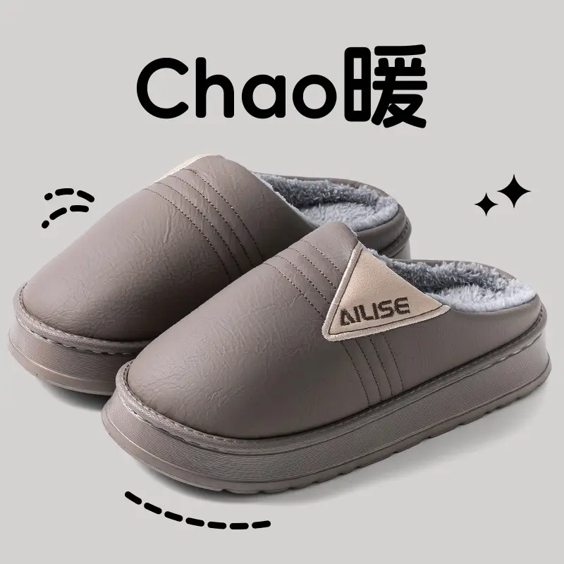 Women Cotton Slippers Pink Warm Indoor Winter - Image 4