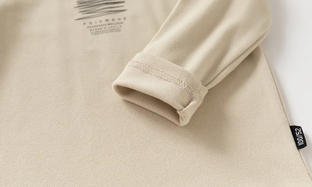 Boys Printed Half Turtleneck Long Sleeve T-Shirt Beige — feature 10