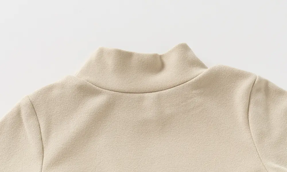 Boys Printed Half Turtleneck Long Sleeve T-Shirt Beige — feature 11