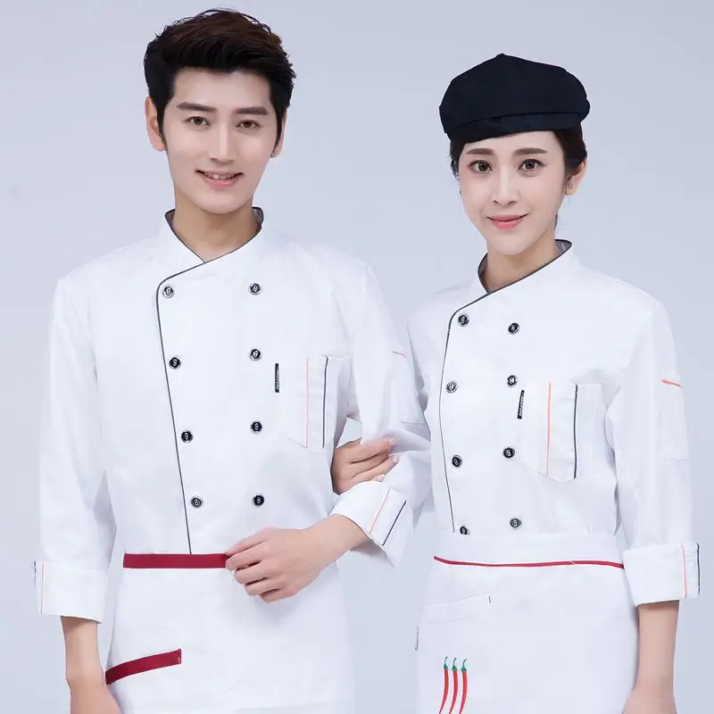 Men & Women Peaked Chef Hats Black Red