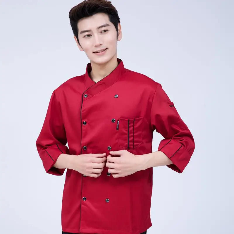 Men & Women Peaked Chef Hats Black Red