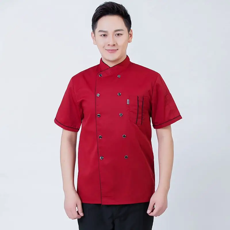 Men & Women Peaked Chef Hats Black Red