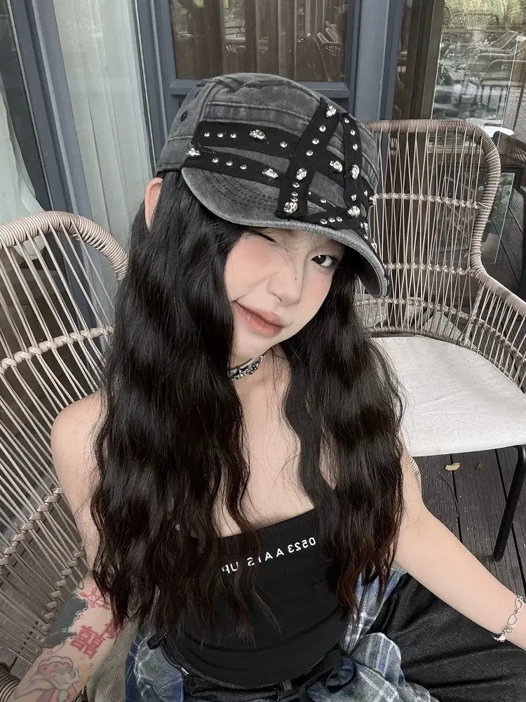 Punk Star Wash Denim Cap for Girls — feature 10