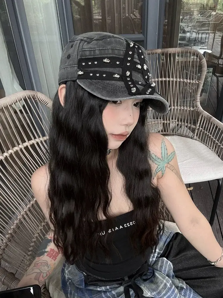 Punk Star Wash Denim Cap for Girls — feature 9