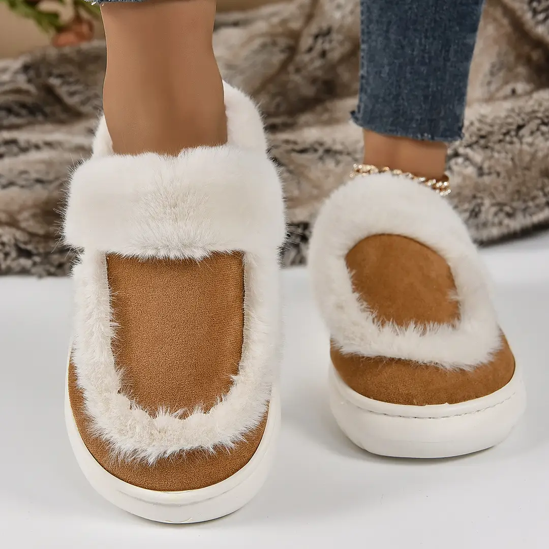 Winter New Foreign Trade Plus-Size Women's Thick-Soled Cotton-Padded Warm and Comfortable Temu Plush Warm — feature 3