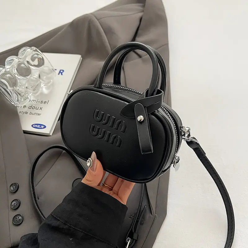 Women's Brown Leather Shoulder Bag with Zipper Closure — feature 23
