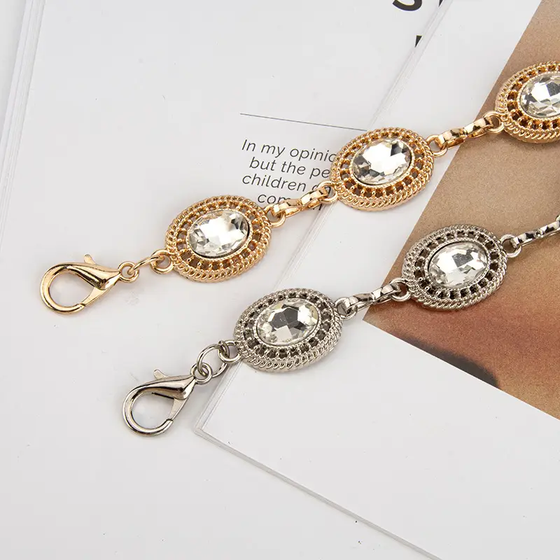 Silver Rhinestone Crossbody Chain for Women - Image 4