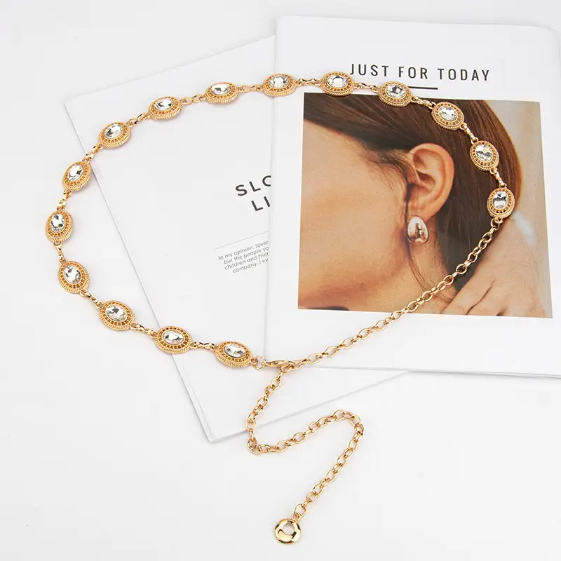 Silver Rhinestone Crossbody Chain for Women - Image 5