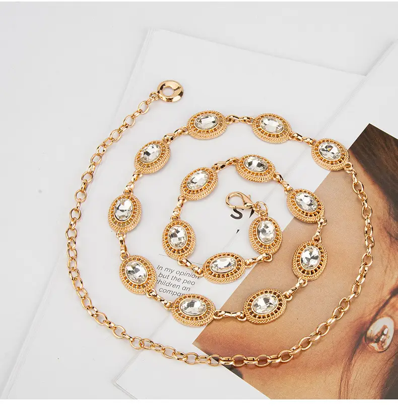 Silver Rhinestone Crossbody Chain for Women — feature 10