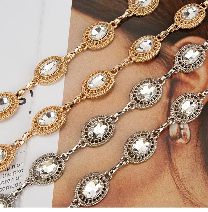Silver Rhinestone Crossbody Chain for Women — feature 11