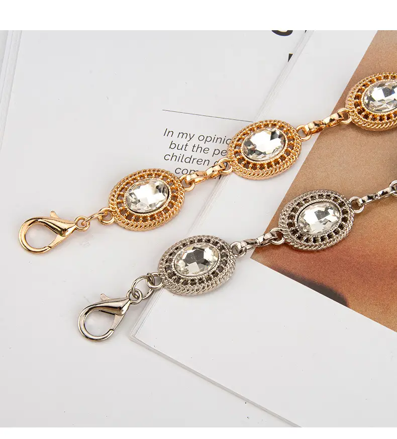 Silver Rhinestone Crossbody Chain for Women — feature 3