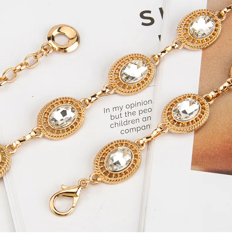 Silver Rhinestone Crossbody Chain for Women — feature 4
