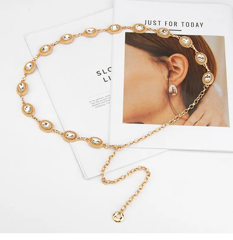 Silver Rhinestone Crossbody Chain for Women — feature 6