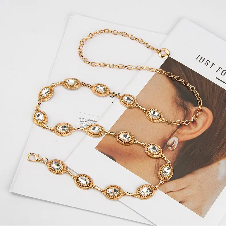 Silver Rhinestone Crossbody Chain for Women — feature 9