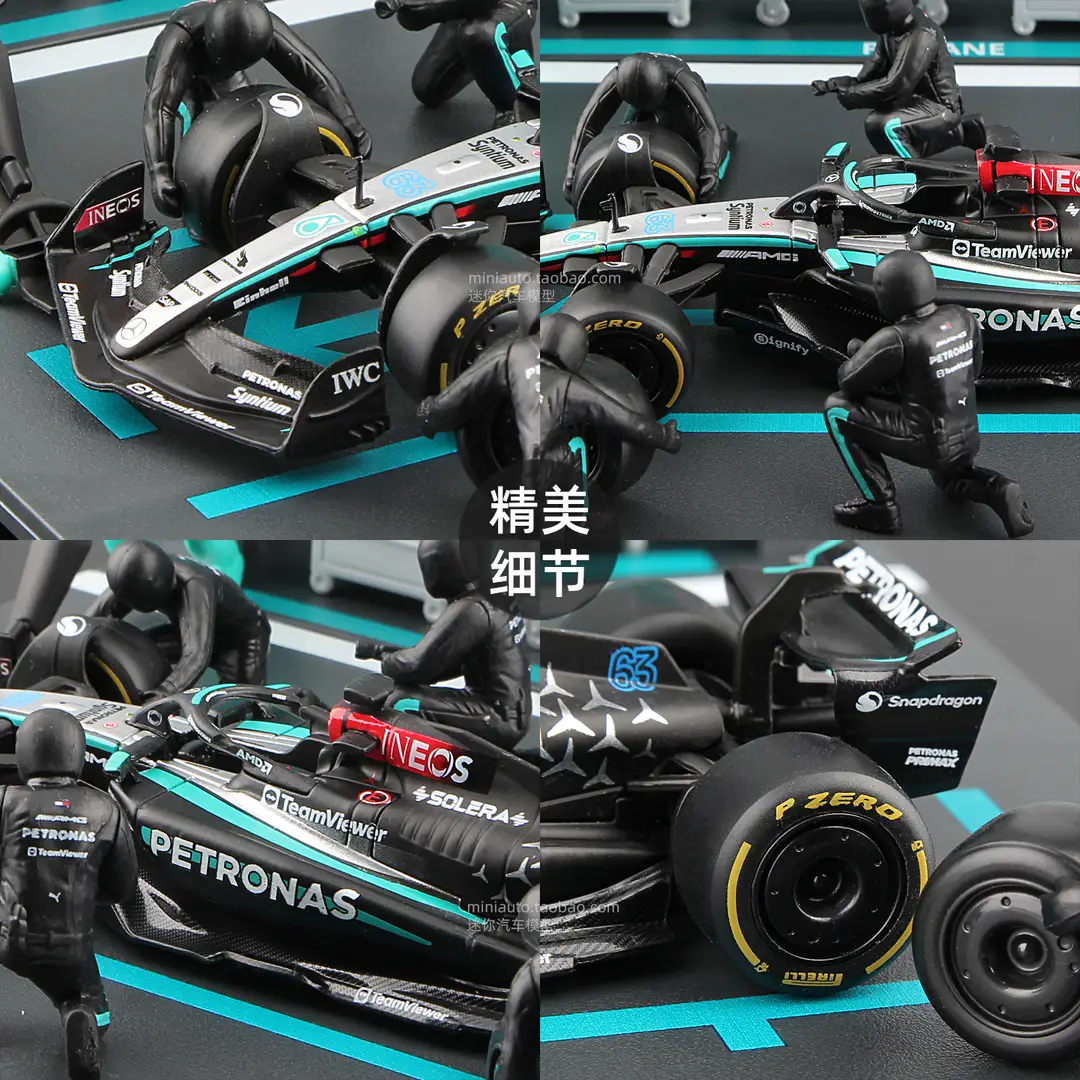 Bimeigao F1 Maintenance Station P Room Model 1:43 Racing Tire Changing Scene Red Bull Mercedes-Benz Mclaren Ferrari